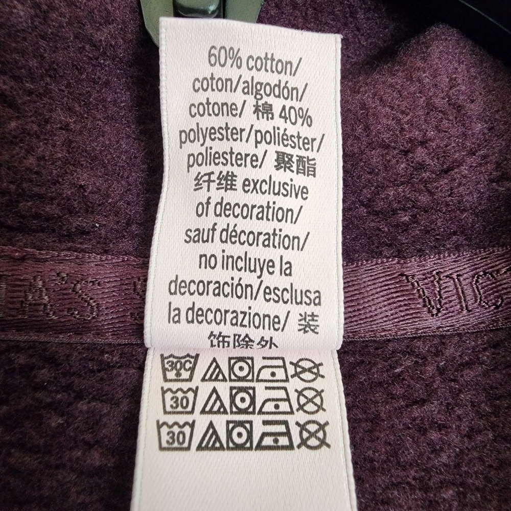 Victoria's Secret Burgundy One Piece Jumpsuit Sweatsuit Comfy Cozy Warm XXL - Picture 14 of 15